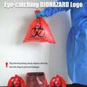 Red Biohazard Waste Bags,20pcs 16.5x20in/42x51cm Medical Action Infectious Waste Bag With Hazard Symbol Disposable Hazardous