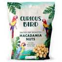 Curious Bird Macadamia Nuts Dry Roasted with Sea Salt | Bite Sized Healthy Snack | 8oz Resealable Bag (Pack of 1), BB 6-15-26