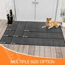 Indoor Outdoor Door Mat, 4’x 3' Doormat for Entryway, Rubber Backing Non Slip Front Door Mat Outside Entrance, Super Absorbent Commercial Floor Mat for Home Office, Gray