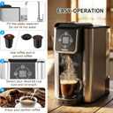 Jesslyn 3-in-1 Single Serve Coffee Maker, Compatible with K-Cup Pods, Ground Coffee & Loose Leaf Tea, Coffee Machine with 50oz Removable Water Reservoir, 6-10oz Brew Sizes, Fast Brewing(Black)