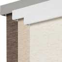 Persilux Free-Stop Cordless 100% Blackout Roller Blinds for Windows, Natural Woven Fabric UV Protection Privacy Thermal Insulated Roller Shades for Windows, Bedroom, Glass Door, Brown 47" W x 72" H (Brown (100% Blackout))