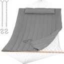 SUNCREAT 15 FT Hammocks for Outside, Two Person Hammock for Patio, Garden, Porch, Outdoor, Light Gray