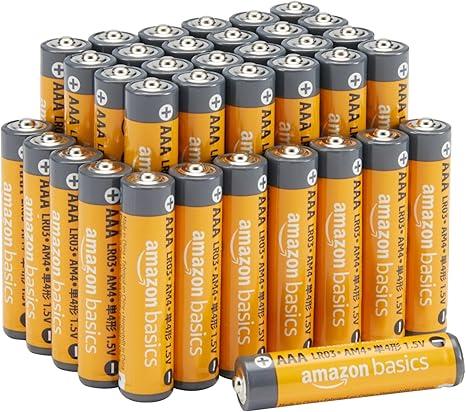 Amazon Basics AAA Alkaline High-Performance Batteries, 1.5 Volt, 10-Year Shelf Life, 36 Count