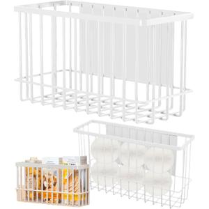 Buyyyit Laundry Room Organization & Storage Magnetic Basket Shelf Dryer Ball Lint Bin File Holder Container for Fridge & Washer