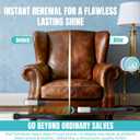 Furniture Salve for Leather - 4oz Professional Furniture Restorer, Polisher & Moisturizer for Couches, Chairs, Tables - Conditioner for Leather, Vinyl & Wood Surfaces - with Brush & Towel (BLUE)