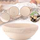 Banneton Proofing Basket Set - 9-inch Round Bread Baking Supplies, Sourdough Tools & Bread Making Accessories for Artisan Baking
