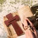 Yalikop My First Communion Tabletop Cross Resin StoneCross 5 x 3 Inch Wood Grain First Communion Gifts for Baptisms Weddings Decorations