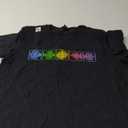 Retro Peace Sound Wave 70s 80s Costume Hippie Gift T-Shirt (Small, Black)