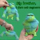 Squeeze Toy, Squishy Monkey Toy,Stretchy Glue-Sand Filled Rubber Gorilla,Elastic Stretchable, Autism,Decompression Toy for Adults and Children Animal for,Gift for Christmas, (Blue Medium)