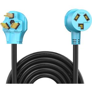 CircleCord UL Listed 3 Prong 50 Feet Dryer/EV Extension Cord, 30 Amp NEMA 10-30P/R, Suit for Level 2 EV Charging Such as Tesla Model 3/X/Y/S and 3 Prong Dryer, 125V/250V STW 10 Gauge