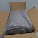 Human Dog Bed for Adult - Luxury Faux Fur Giant Size Dog Bed with Portable Handle, Egg Orthopedic Foam Bed with Blanket, 72"x40"x10", Light Grey