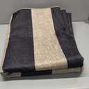 Washable Striped Easy Jute Rug, 5x7 Black Outdoor Indoor Patio Farmhouse Geometric Large Area Rugs, Low Pile Lightweight Non Slip Carpet Mat for Living Dining Room Bedroom Classroom Backyard Kitchen