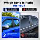 IG Window Visors Fit for 1997-2001 Mitsubishi Mirage Sedan, Out-Channel Rain Guards Vent Wind Deflectors 4PC, Car Accessories for 97-01 Mirage (Sedan Only)