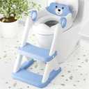 COOSEYA Toilet Seat, Potty Training Seat for Toddler, Upgraded 2-in-1 Potty Toilet Training for Boys and Girls, Waterproof Cushioned Mat with Non-slip Step Stool