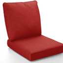 ZJEYEJZ Outdoor Chair Cushion Set, Thickened 24 x 24 x 4 Inch Patio Furniture Cushions, Waterproof & Fade Resistant Outdoor Seat Cushions with Ties for Chair Sofa Couch (Dark Red)