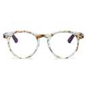 2SeeLife Large Round TR-90 Reading Glasses for Men & Women – Medium-Large Fit, Durable, Spring Hinges, Blue Light Readers, Aqua Blue, +1.25