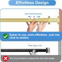 Long Tension Rod 41-126inch Gold Tension Curtain Rods no Drilling