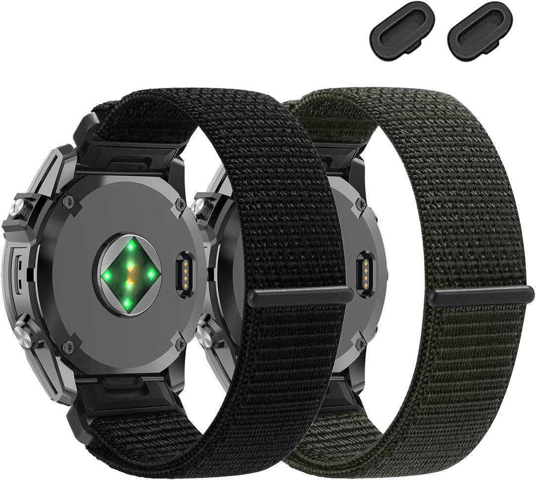 22mm Nylon Watch Bands for Garmin tactix 8/Fenix 8 pro 47mm/Fenix E/Fenix 7/Fenix7 Pro/Fenix 6 Pro/Fenix 6,QuickFit Sport Band for Fenix5/Fenix 5 Plus/Forerunner 970/965/945/Descent G2/G1 Solar