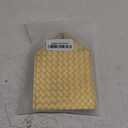 HOMOTEK 1 Pack Tissue Box Cover, Square PU Leather Tissue Holder, Decorative Facial Tissue Cube Paper Organizer Dispenser for Bathroom, Night Stands, Desk, Car 5X5X5'' - Woven Waffle, Glod Brass