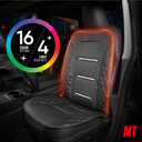 Motor Trend RGB LED Car Seat Protector with Remote — Color-Changing Front Seat Cover, 4 Modes (Music Sync, Pulse, Fade, Static), Universal Fit, Faux Leather Trim, Waterproof & Easy Install