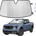 EcoNour Foldable Sun Shade Fit for Ford Maverick 2021-2024 2025 2026 | Accordion Windshield Sun Shade, Front Car Window Shades Sun Visor, Blocks UV Rays & Heat, Car Accessories