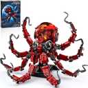 XITALAXU Mechanical Octopus Building Sets for Adult, Ocean Animal Collection Toy with Display Stand and Light, Home Office Decor and Idea Gift for Teen 14+(882PCS)