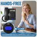 Uvital Corded Phone for Landline, Black Telephone Landline Phones, Desktop Telephone for Home/Office/Hotel with LCD Display Caller ID-Ringer Volume Hands Free, Easy-to-Use