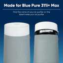 Blueair Blue Pure 311i+ Max AllergenBlock Filter, Genuine Replacement for Blue Pure 311i+ Max Air Purifier