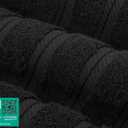 American Soft Linen Luxury 6 Piece Towel Set, 2 Bath Towels 2 Hand Towel 2 Washcloths, 600 GSM 100% Cotton Turkish Towels for Bathroom, Black Towel Sets, 54"L x 27"W, 27 x 54,16 x 28 inches and 2 Washcloths of 13 x 13