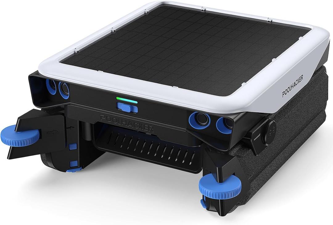 POOLHACKER Pool Skimmer Robot
24/7 Cleaning, Smart Obstacle Avoidance, 5.9L Extra-Large Basket, 150μm Fine Filter, Dual Charging