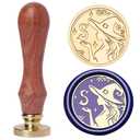 2 x YOLAKIS Alphabet S Wax Seal Stamp Magical Girl Style Initial Letter S Wax Stamp Brass Head Ideal for Decorating Christmas Cards Envelopes Gift Wraps Wedding Invitations(Magic S)