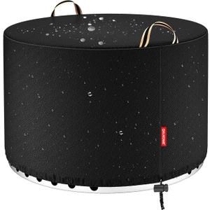 [2026 Upgraded 900D Fabric] Fire Pit Cover Round for Solo Stove Yukon, 30"D x 18"H fits 27"- 29" Fire Pit, 900D Heavy Duty Waterproof Fabric for Outdoor Camping - Black