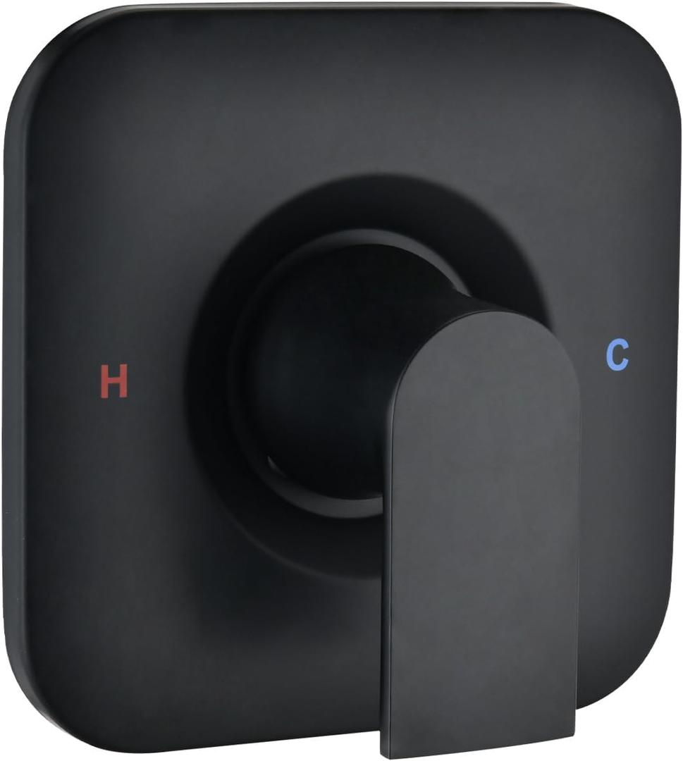 Trim Kit Compatible with Moen Shower Faucet (Valve& Catridge Not Inclued), Volume and Temperature Control Level Handle, Matte Black