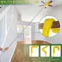 17FT Extendable Duster with 2-9 ft Extension Pole for High Ceilings, Newliton Cobweb Duster for Ceiling Fans Hard-to-Reach Areas, Long Handle Microfiber Dusting Tool for Home Cleaning, 105"