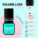 VAVALASH Eyelash Extension Glue Lash Extension Adhesive 0.5-1 Sec Drying Time Retention 9 Weeks Maximum Bond Lash Glue Long Lasting Black Lash Adhesive Professional Lash Artist Use Only (Volume,5ml)