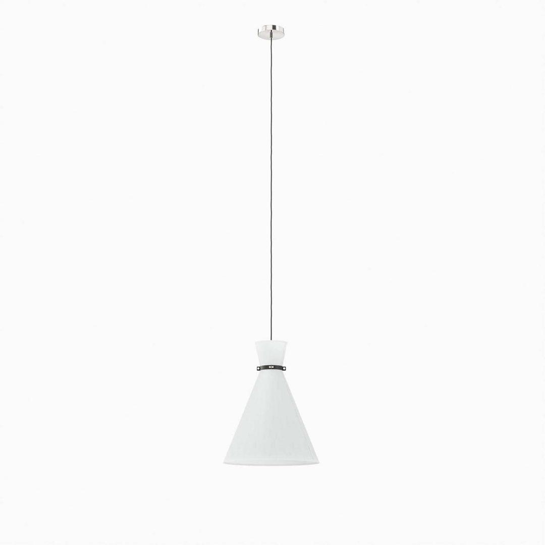 Modway Starlight 1-Light Pendant Light in White Polished Nickel, 15.5 x 15.5 x 72 (Silver)