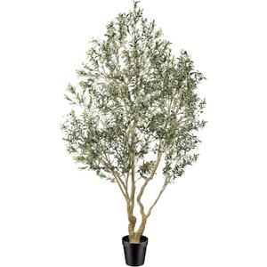 Tall Artificial Olive Tree 9ft, Large Faux Olive Tree, Fake Olive Tree with Realistic Branches and Lifelike Fruits, Olive Trees Artificial Indoor for Home Office Living Room Decor