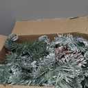 9 ft x 10 in Flocked Berkshire Spruce Garland, 170 Tips, Pine Cones