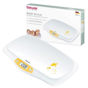 Beurer BY80 Digital Baby Scale, Infant Scale for Weighing in Pounds, Ounces, or Kilograms up to 44 lbs, Newborn Baby Scale with Hold Function, Pet Scale for Cats and Dogs