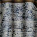 12x15 Area Rugs for Living Room: Washable Neutral Blue Rug