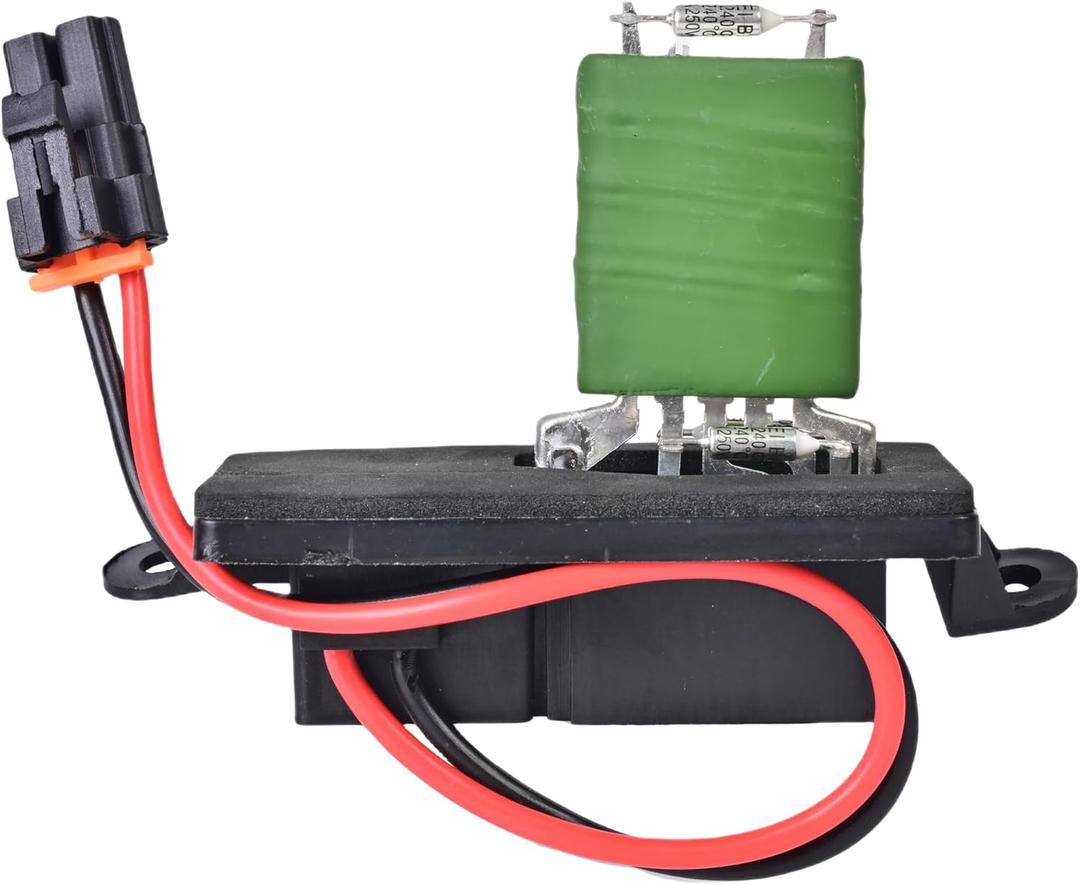 HVAC Blower Motor Resistor Compatible with 1999-2006 Chevy Silverado GMC Sierra 1500 2500 3500 2000-2002 Yukon XL Blower Motor Fan Resistor Replaces# 89019089 (ONE Hole Mounting Flange on Each Side)