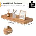 INHABIT UNION 24in Beech Floating Shelves for Wall, Set of 2, Decor Storage