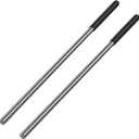 2 Pack 18 Inch Winding Rods for Torsion Springs, 0.5inch Diameter Steel Winding Bars for Adjusting or Replacing Garage Door Tension Springs with Rubber Handle