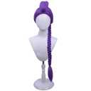 PATTNIUM Kids Purple Braided Wig for Girls Child Long Braid Purple Wig Cosplay Synthetic Wigs with Wig Cap (Purple)