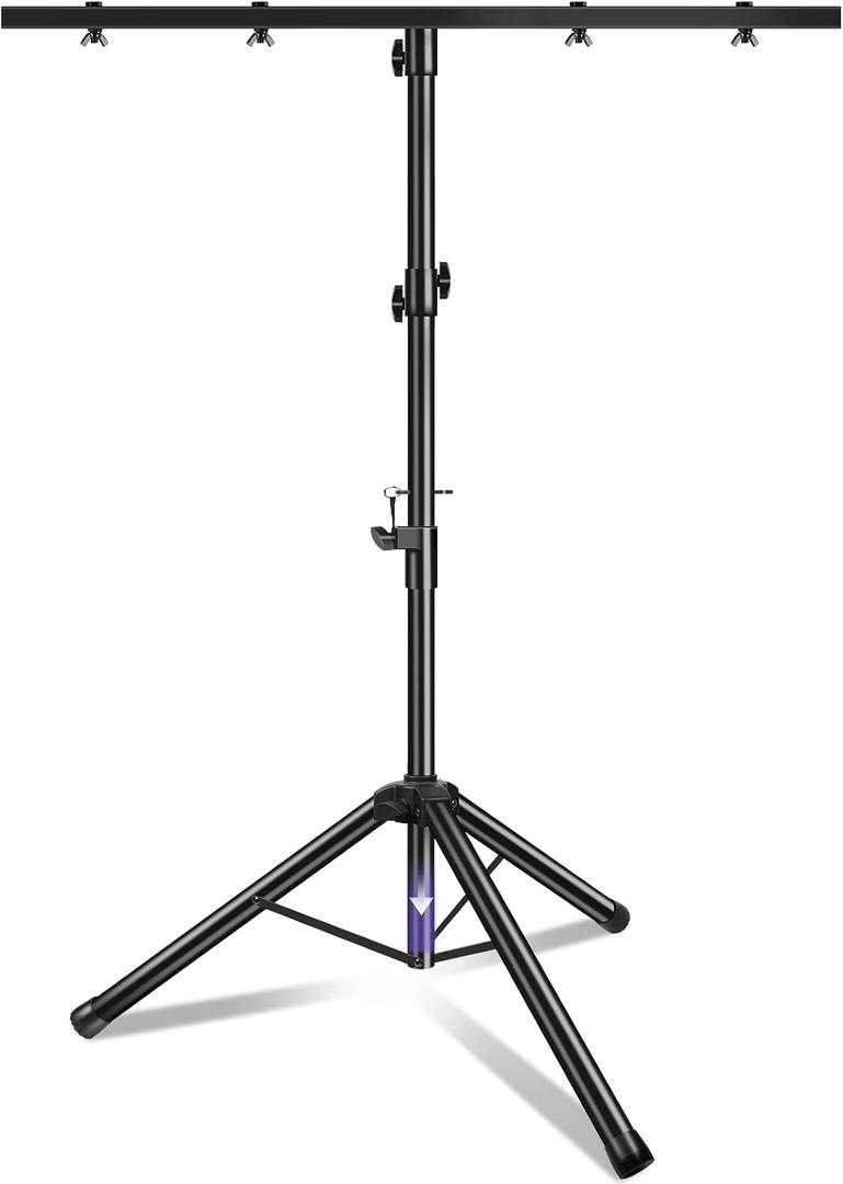 PPH-Sisy DJ Light Stand Heavy Duty Par Can Tripod T-Bar Stage Lights Stand Adjustable 39-100 Inch DJ Lighting Tripod Mount