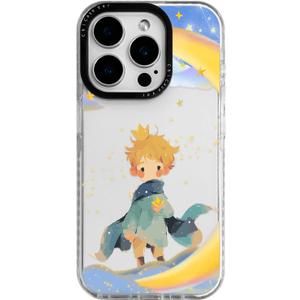 for iPhone 15 Plus Case, Cartoon Pattern with Little Prince-Like, Military-Grade Drop Protection, Cute Soft Slim TPU Protective Cover with Camera Lens Protection for Women & Girls