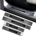 Stainless Steel Door Sill Protector for Toyota Highlander 2020-2025 Accessories Interior Door Entry Guard Cover Trim (Carbon Fiber)