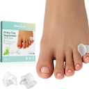 Welnove Gel Toe Separator, 12 Pack Pinky Toe Spacers, Aloe Vera Extract Infused Silicone Little Toe Spacers, Bunion Corrector, Bunion Cushions Pads for Preventing Rubbing & Relieve Pressure