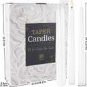 36 Pack White Taper Candles 10 Inch - Premium Unscented Dripless & Smokeless Long-Burning Candles for Wedding Decor, Fine Dining, Candelabras, Romantic Dinner, and Elegant Home Decor