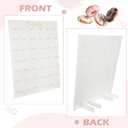Suzile Large Donut Wall Display Stand for Party 42 Donuts Board Wood Wall Display Holder Reusable Doughnut Stand Board Food Buffet for Bridal Shower Birthday Wedding Decor(White)